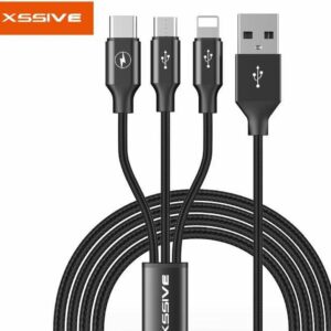 Xssive multi kabel 3in1 USB for Lightning- Micro - USB C